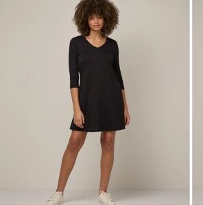 Wool&, Wooland, Willow Dress, Merino Wool,  Womens Large,  Black